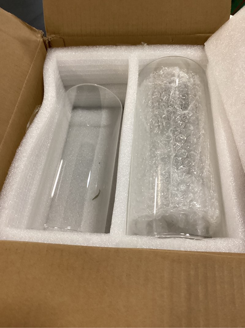 Condition photo showing New/Like New for 3 pack glass cylinder vases  6,8,10 inch tall clear flower vase hurricane floating candle holder for table centerpiece wedding home decor 8 pack( 6,8,10 inch )