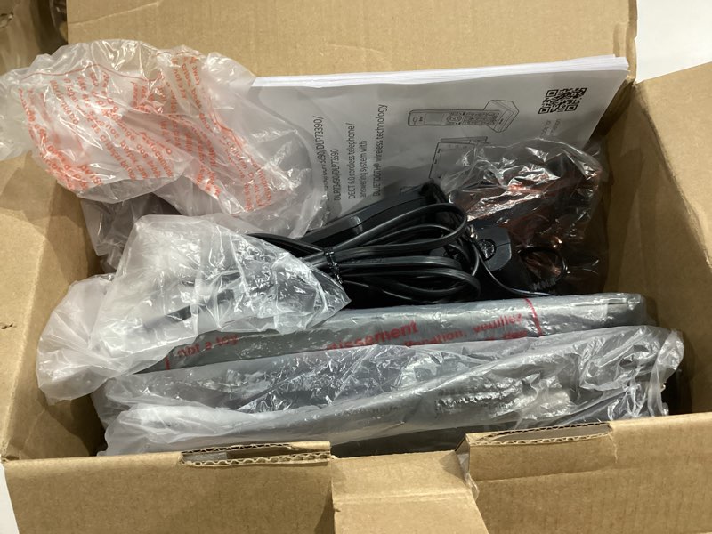 Condition photo showing Good Condition for AT&T 4-Handset DECT 6.0 Cordless Home and Business Phone with Answering Machine, 5" Color Display, One-Touch Shortcut, Conference, Intercom, Smart Call Blocker, Bluetooth Connect to Cell: DLP73490 4 Handsets