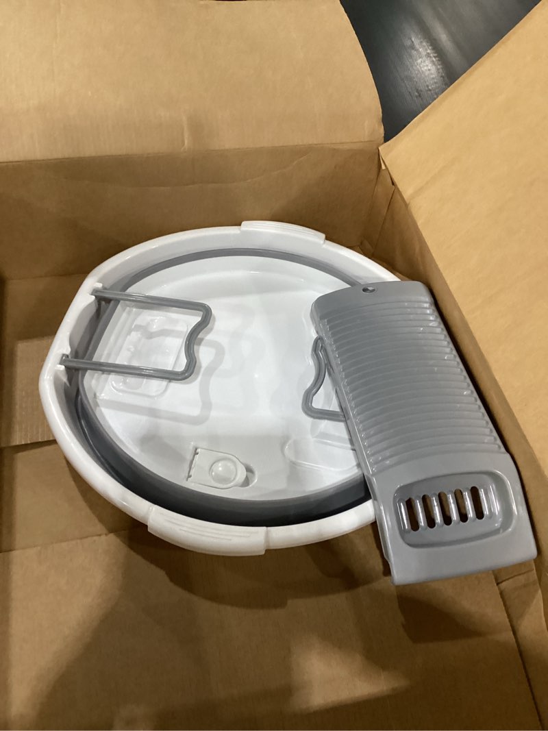Condition photo showing Good Condition for Fold Washboard Basin for Hand Washing Clothes,Non-Slip Washtub with Integrated Washboard for Hand Wash Laundry Household (Grey) Gray