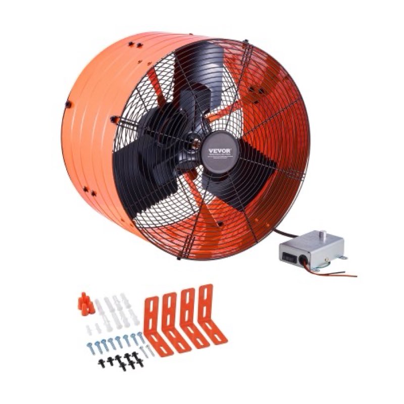 16 Inch Gable Mount Fan 2940 CFM Attic Exhaust Fan with Adjustable Thermostat