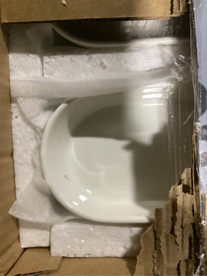 Condition photo showing As Is for (similar to)corningware ceramic bakeware set with lids, chip and crack resistant stoneware baking dish, microwave, dishwasher, oven, freezer and fridge safe, 6-piece french whiteo