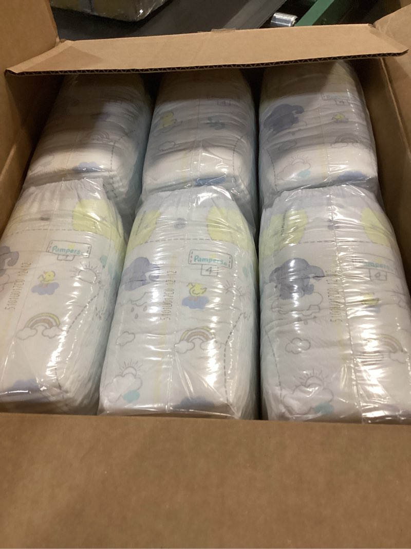 Condition photo showing New/Like New for Pampers Swaddlers Diapers, Size 4 (15-34 lbs), 150 Count, Absorbent, Keeps Baby Dry and Comfortable, Skin Safe Disposable Baby Diaper (Packaging May Vary) Size 4 150