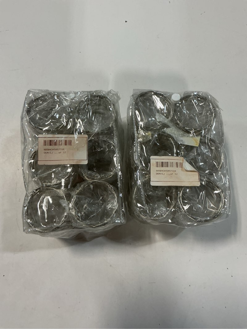 Condition photo showing New/Like New for skavij indian handmade round metal mesh napkin rings for dinner parties everyday use serviette holder (silver) set of 12