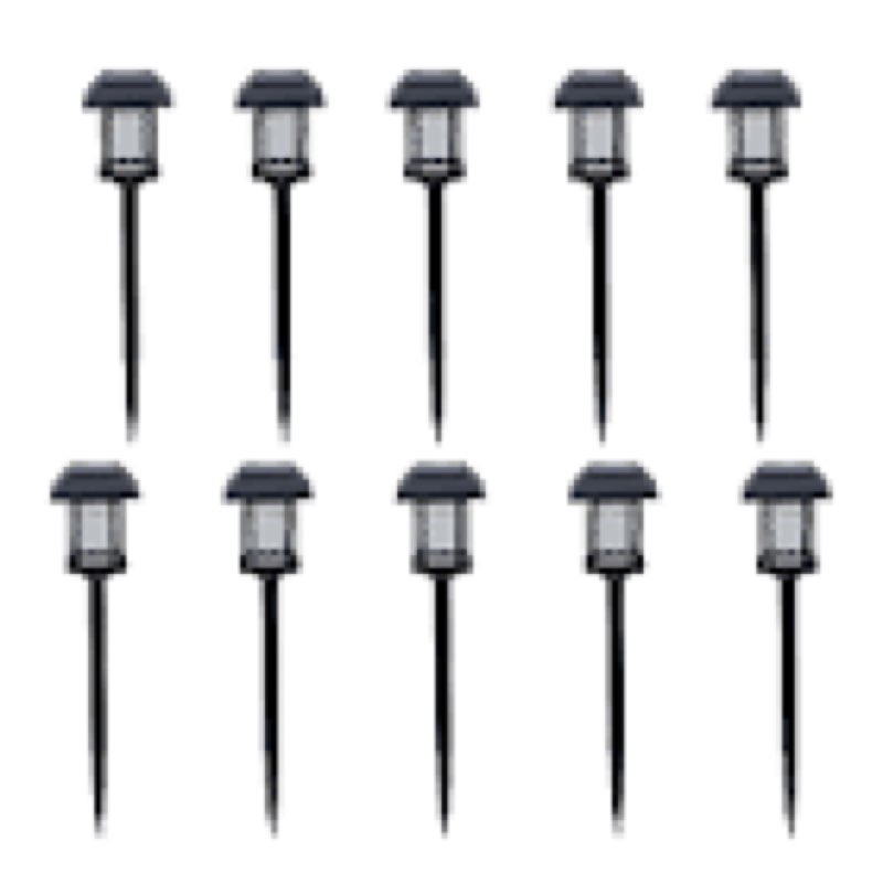 Harbor Breeze 10 -Pack 6LM solar path light 6 -Lumens Black Solar LED Outdoor Path Light