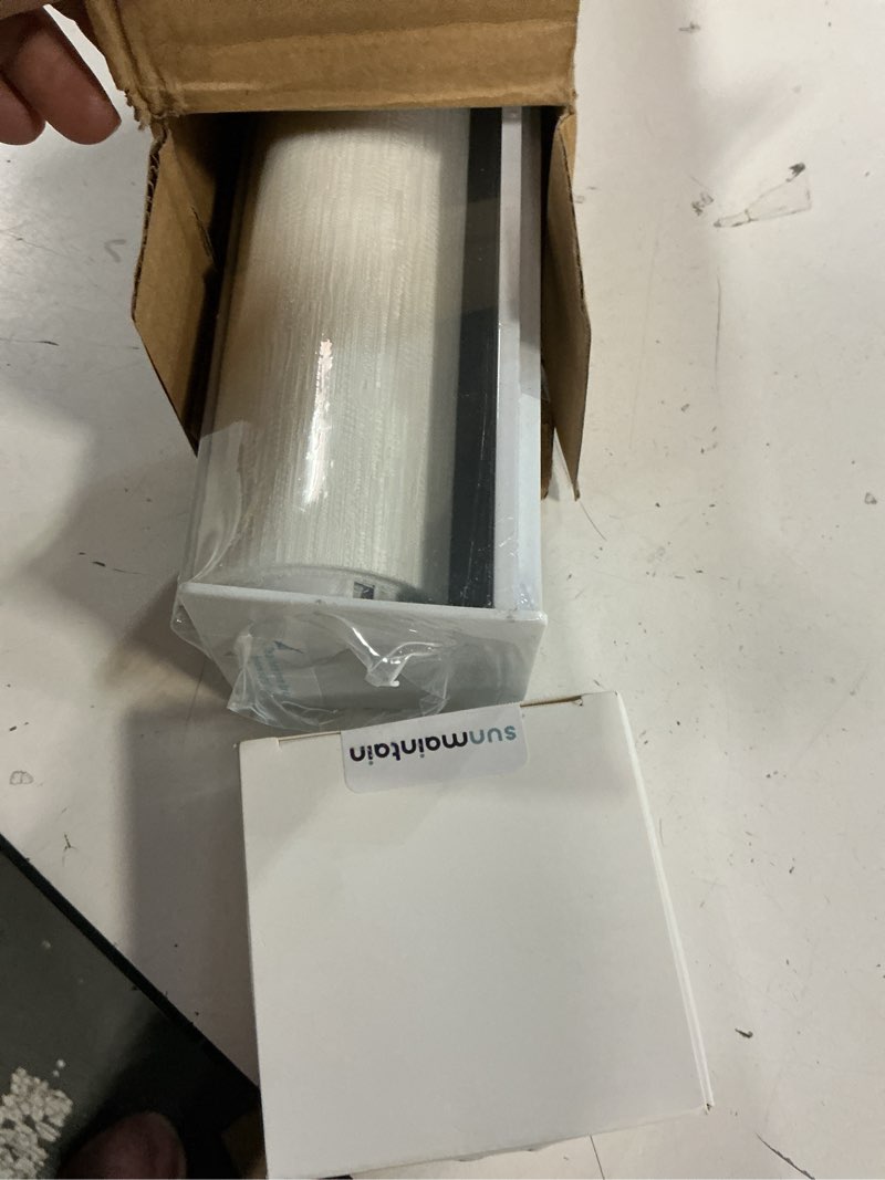 Condition photo showing New/Like New for 22" W x 72" H Cordless Light Filtering Roller Shade for Windows, Free Stop Windows Shades, Thermal Insulated Linen-Style Blinds for Home and Office, Modern Window Blind Color-Matched (White) 22"W x 72"H White