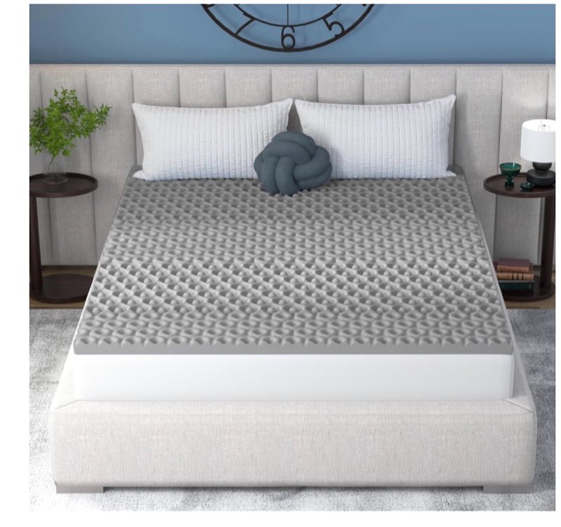 Vibe 2” Cool Pod Convoluted Gel Memory Foam Mattress Topper, King
