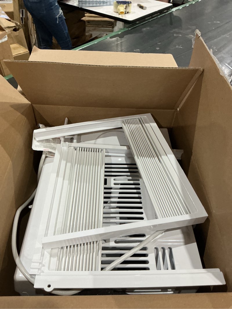 Condition photo showing As Is for midea 5,000 btu easycool small window air conditioner - cool up to 150 sq. ft. with easy-to-use mechanical controls and reusable filter, perfect for small bedroom, living room, home office