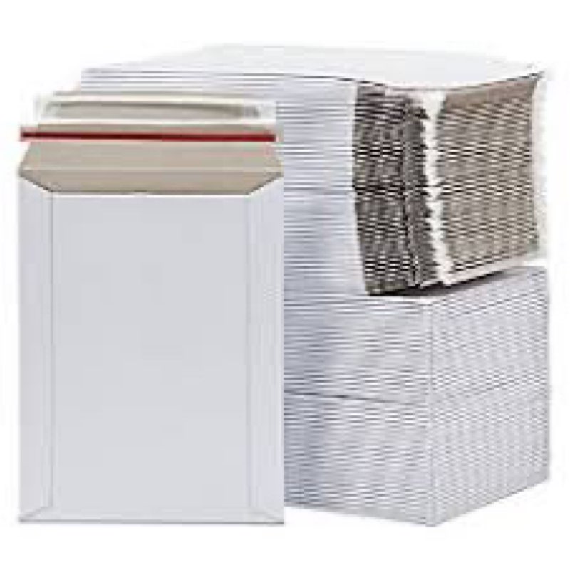 Rigid Mailers 12.75x15 Inches Pack of 100 – Self Adhesive White Magazine Mailers – Used as Mailing S