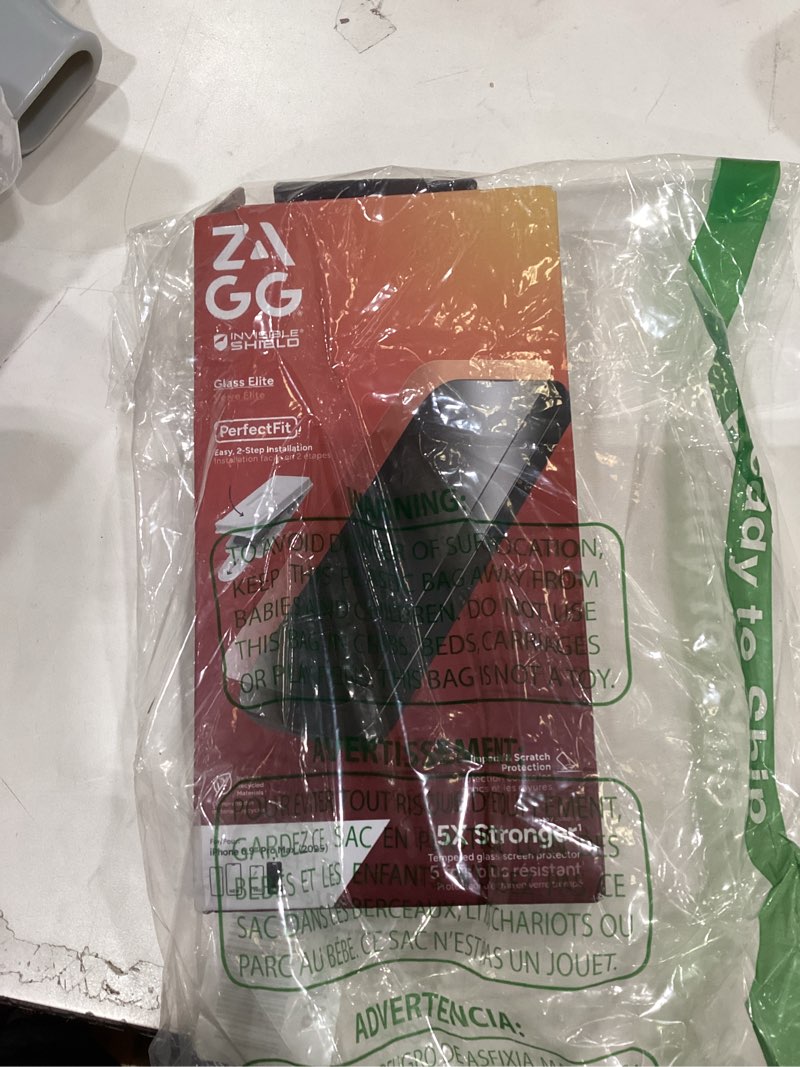 Condition photo showing New/Like New for ZAGG Glass Elite Screen Protector for iPhone 17 Pro Max - 5X Stronger Tempered Glass, ClearPrint Technology for Smudge Free Clarity, Smooth Feel, Full Coverage, InvisibleShield, Easy Two-Step Installation iPhone 17 Pro Max Glass Elite