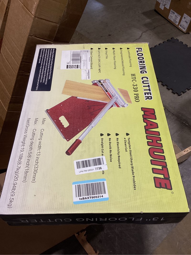 Condition photo showing As Is for maihuite 17mm thick professional heavy duty floor cutter,13\" vinyl plank cutter flooring tool for fa