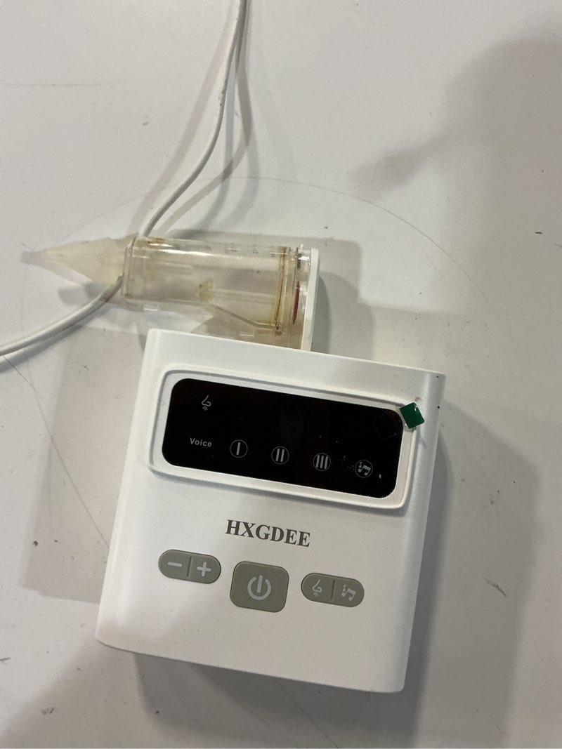 Condition photo showing As Is for nasal aspirator for baby, 9-levels suction rechargeable baby nose sucker with waterproof pump, snot sucker for baby with storage compartment, 70kpa baby nasal aspirator with music& tip-light