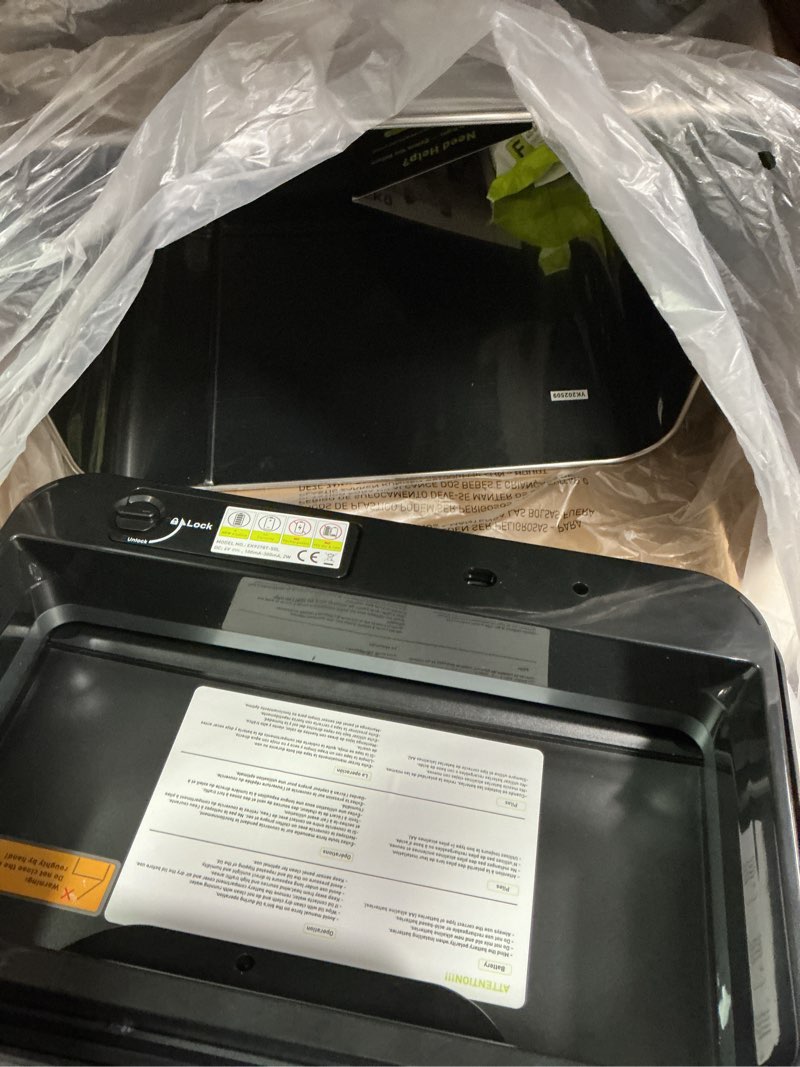 Condition photo showing New/Like New for EKO Mirage-T 50 Liter / 13.2 Gallon Touchless Rectangular Motion Sensor Trash Can, Brushed Stainless Steel Finish