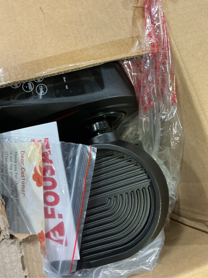 Condition photo showing As Is for Under Desk Elliptical Machine, Electric Elliptical Leg Exerciser While Sitting for Seniors with Upgraded 15 Speeds & 12 Auto Mode, Forward & Reverse Direction, Quiet Portable Seated Pedal Exerciser 15 Adjustable Speeds+12 Auto Modes -Black Red