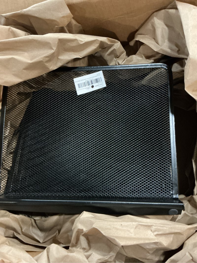 Condition photo showing Good Condition for 1intheoffice metal mesh file organizer, black wire mesh 5 section incline sorter, black finish