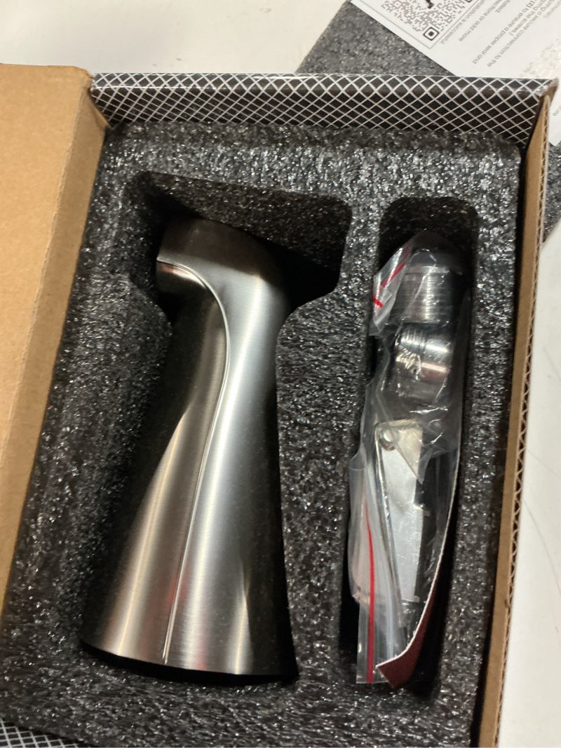 Condition photo showing Good Condition for bathtub spout without diverter, 5.3", all metal 304 stainless steel, fits 1/2" copper slip-on and 1/2" or 3/4" ips threaded pipes, leak-free design, easy installation, universal fit, brushed nickel