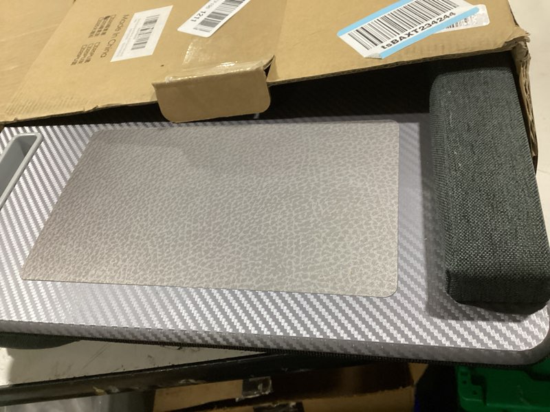 Condition photo showing New/Like New for Extra Large Lap Laptop Desk- Home Office Portable LapDesk with Mouse Pad & Wrist Rest for Notebook/ MacBook/ Tablet, Sofa Bed Working, Writing, Drawing (Carbon Silver, Fit Up to 17-inch Laptops)