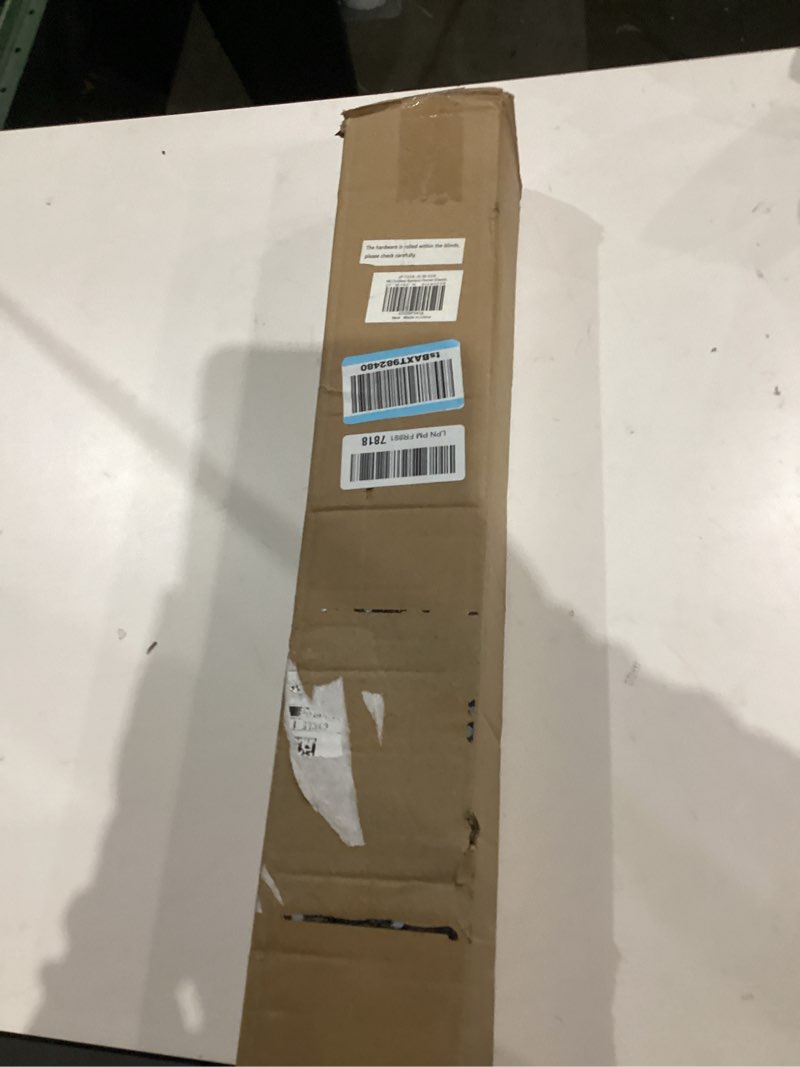 Condition photo showing New/Like New for LazBlinds No Tools No Drill Cordless Bamboo Roman Shades, Light Filtering Window Treatment, Roll Up Bamboo Blinds for Windows 27'' W x 64'' H, Brown Light Filtering-brown206 27" W x 64" H