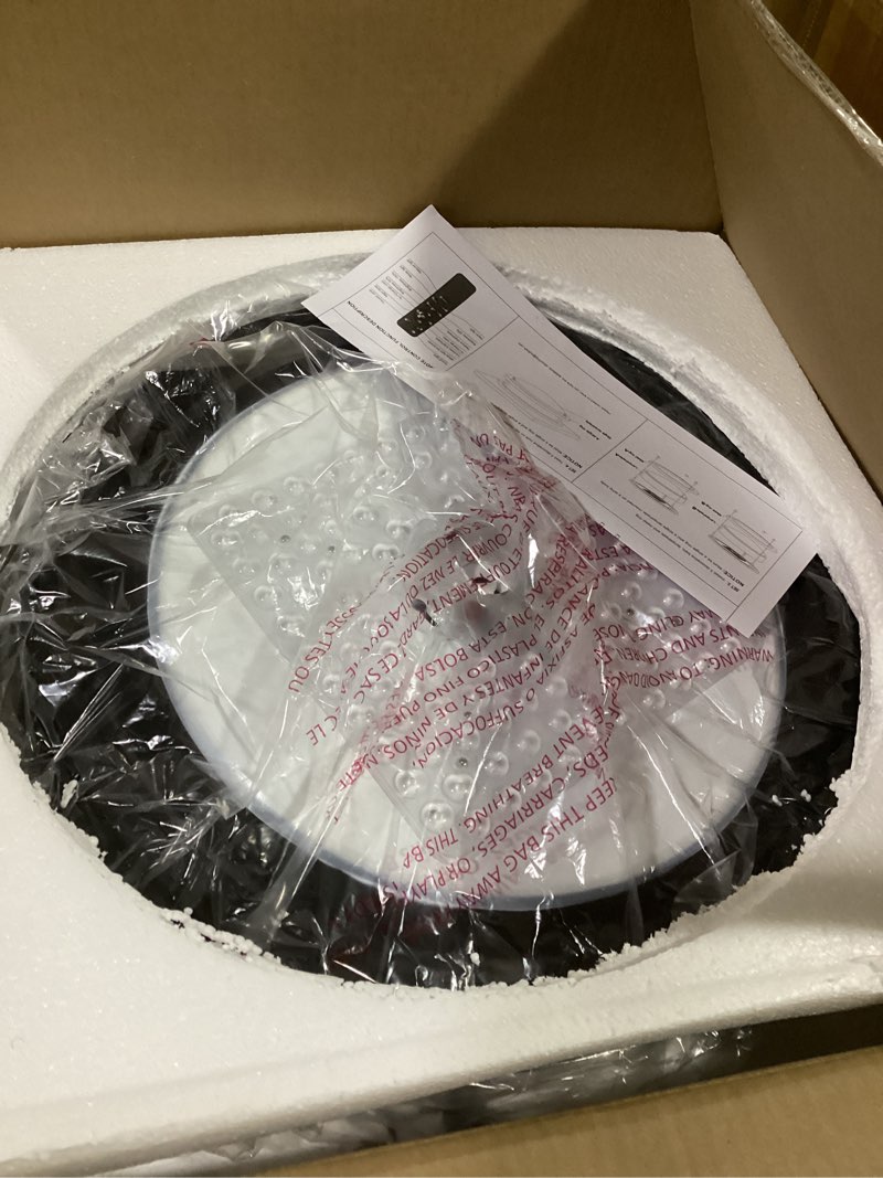 Condition photo showing New/Like New for kalium led ceiling light with remote 2 pack 10 inch flush mount ceiling light fixture,18w 3000k-6000k adjustable color temperature,dimmable lighting fixtures for kitchen bedroom hardwired installation 2pack matte black 10inch
