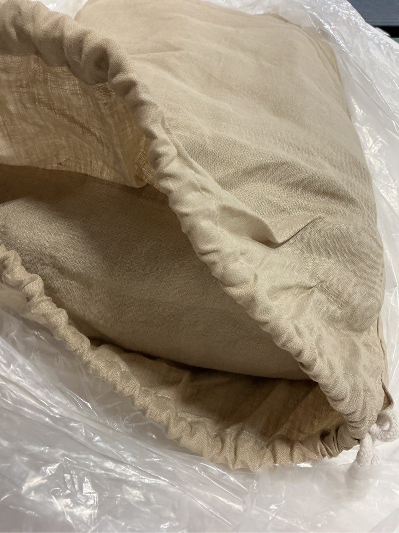 Condition photo showing New/Like New for european linen sheet set, queen, toffee