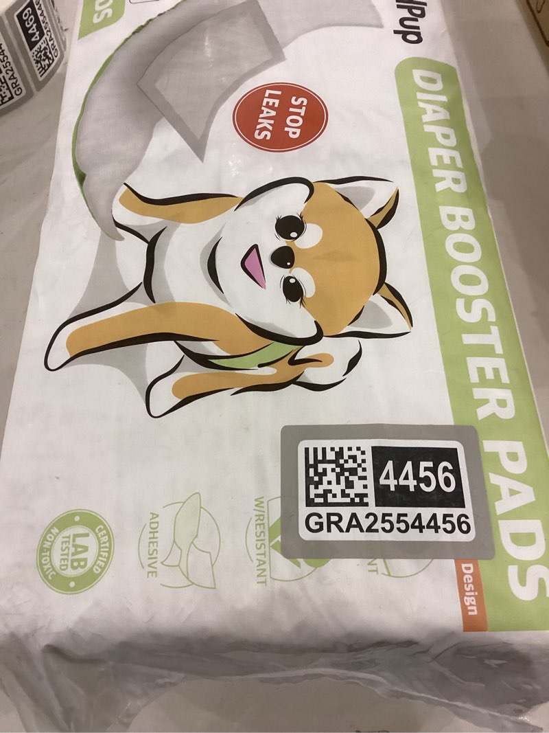 Condition photo showing New/Like New for WICKEDPUP Dog Diaper Liners Booster Pads for Male and Female Dogs, 100ct | Disposable Diaper Inserts fit Most Reusable Pet Belly Bands, Wraps, and Washable Period Panties (X-Large (100 Count))