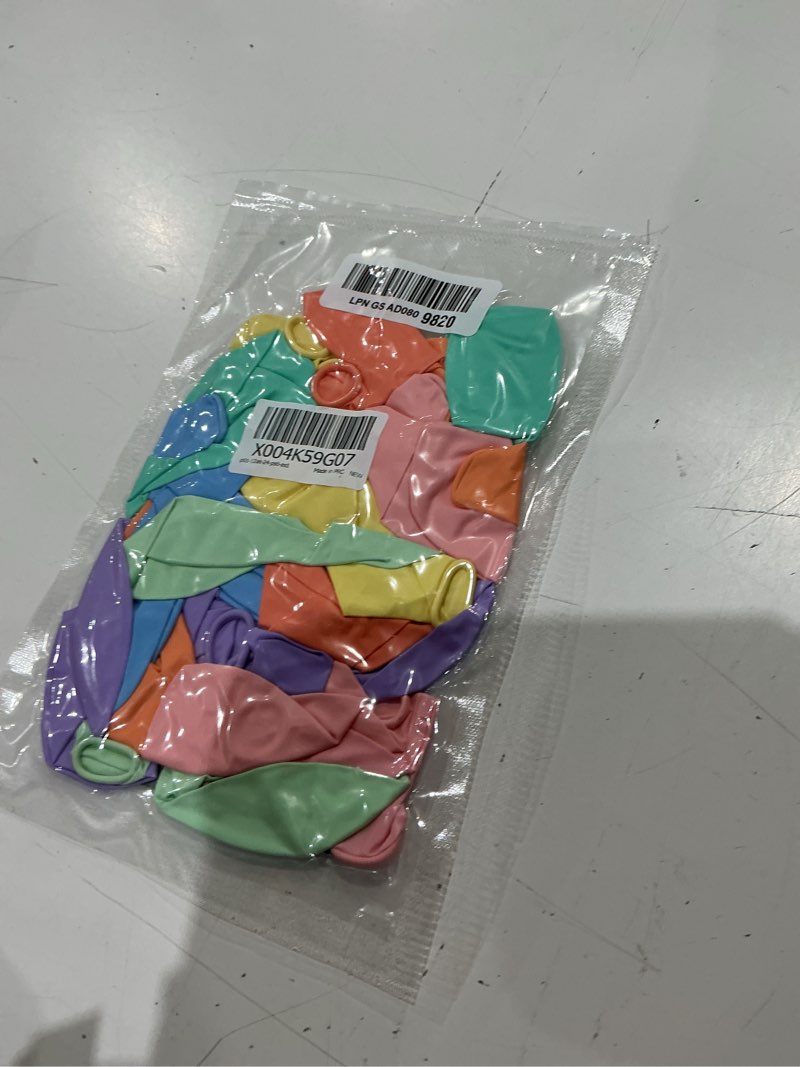 Condition photo showing Good Condition for afterloon® premium natural rubber latex balloons 24 pcs pastel assorted 12 inch, matte color durable thickened extra strong helium float, bulk color globos para decoration de fiestas kids rainbow pastel assorted pack of 24