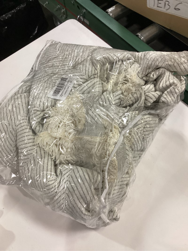 Condition photo showing As Is for HAOMAIJIA Non Slip Couch Cover Sofa Covers for 3 Cushion Couch Washable sectional Couch Covers for Dogs pet Furniture Protector Couch Cover Blanket for Living Room (Off White, 91"x118") Off White 91"x118"