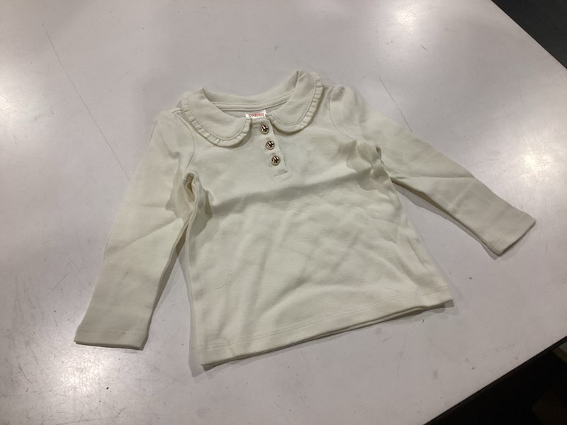 Condition photo showing New/Like New for gymboree girls' and toddler long sleeve collar top 12 fair ivory