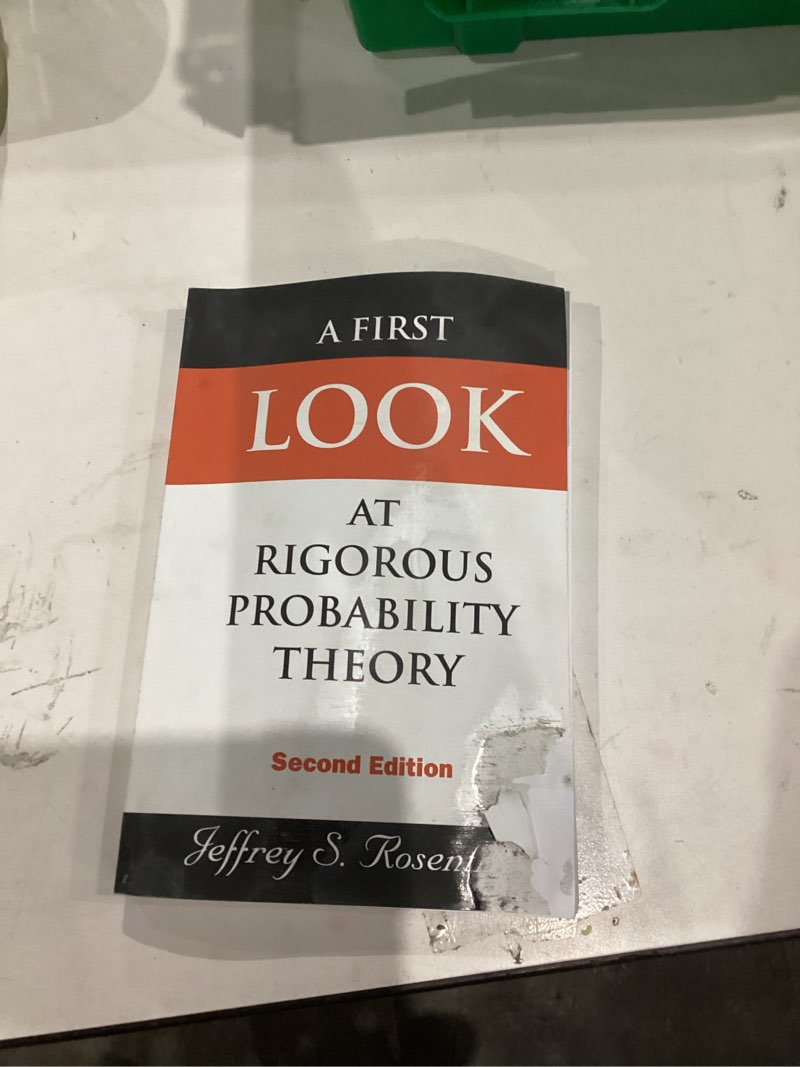 Condition photo showing New/Like New for First Look At Rigorous Probability Theory, A (2Nd Edition)