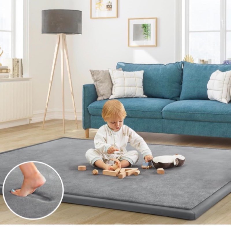 ilpeod baby play mat for floor tummy time mat nursery rug muscle mat area rug playroom rug tatami ma