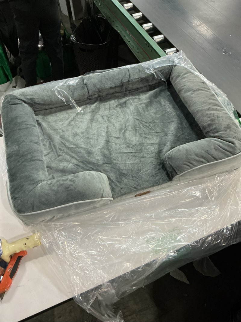 Condition photo showing Good Condition for Bedsure Orthopedic Dog Beds Large Sized Dog - Washable Large Dog Cat Bed Waterproof, Comfort Dogs Couch Sofa with Washable Removable Cover, Pet Bed with Nonskid Bottom, Grey, 35" 35"L x 25"W x 6.5"Th Grey