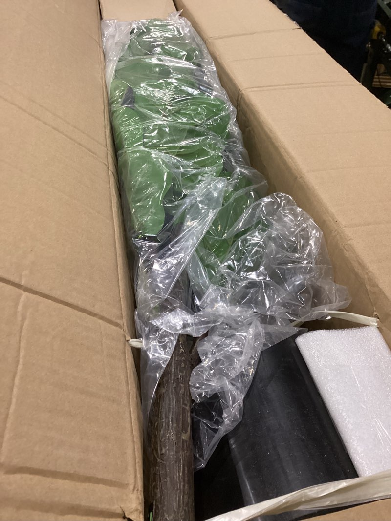 Condition photo showing New/Like New for artificial fiddle leaf fig tree - 6.5ft faux ficus lyrata plant with 108 fiddle leaves fake fig silk tree in pot artificial tree for indoor outdoor home office housewarming 6ft 6in