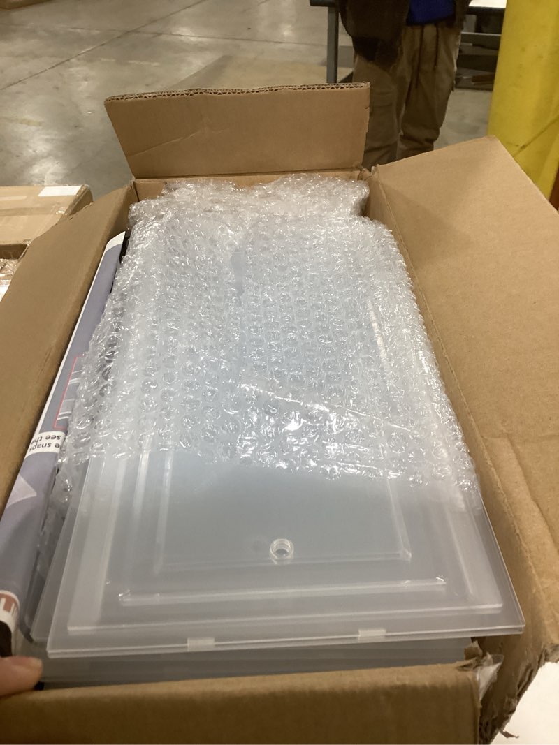 Condition photo showing Good Condition for 12 Pack Upgrade Harder Shoe Organizer, Shoe Storage with Magnetic Front Door, Clear Shoe Boxes Foldable Space-Saving Shoe Rack for Sneaker Boot Container, White White Upgarde 12 Pack