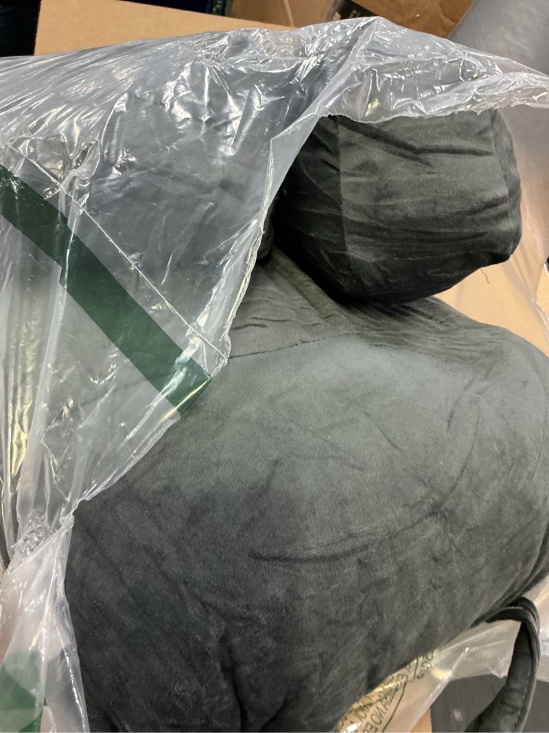 Condition photo showing As Is for Back Pillow for Bed Sitting up, Reading Pillow for Sitting in Bed Adult, Back Support Pillow, Memory Foam Sit up Lounge Backrest Pillow with Arms for TV, Couch, Chair, Dorm, 18 Inch, Grey Medium(18inch) Grey