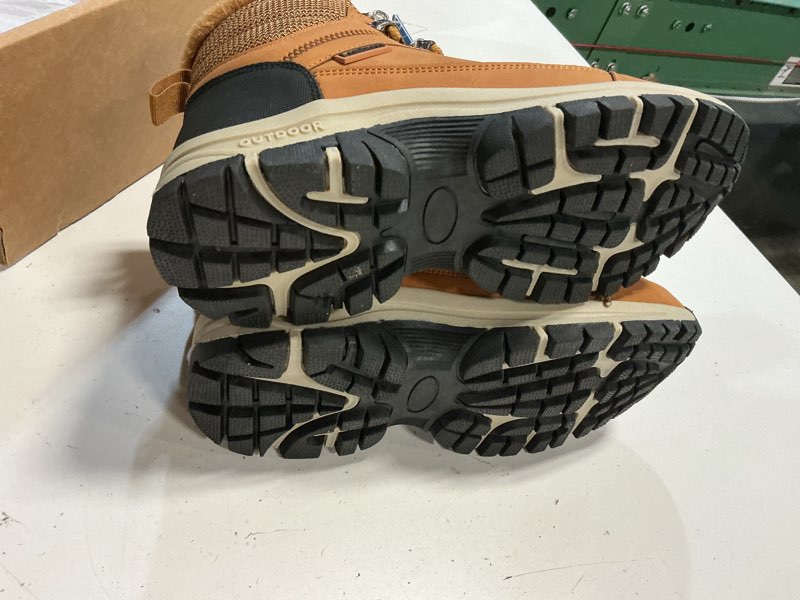 Condition photo showing Good Condition for women's snow boots, women winter hiking boots keep warm anti-slip soft sole warm fur lined winter ankle booties,tan,39