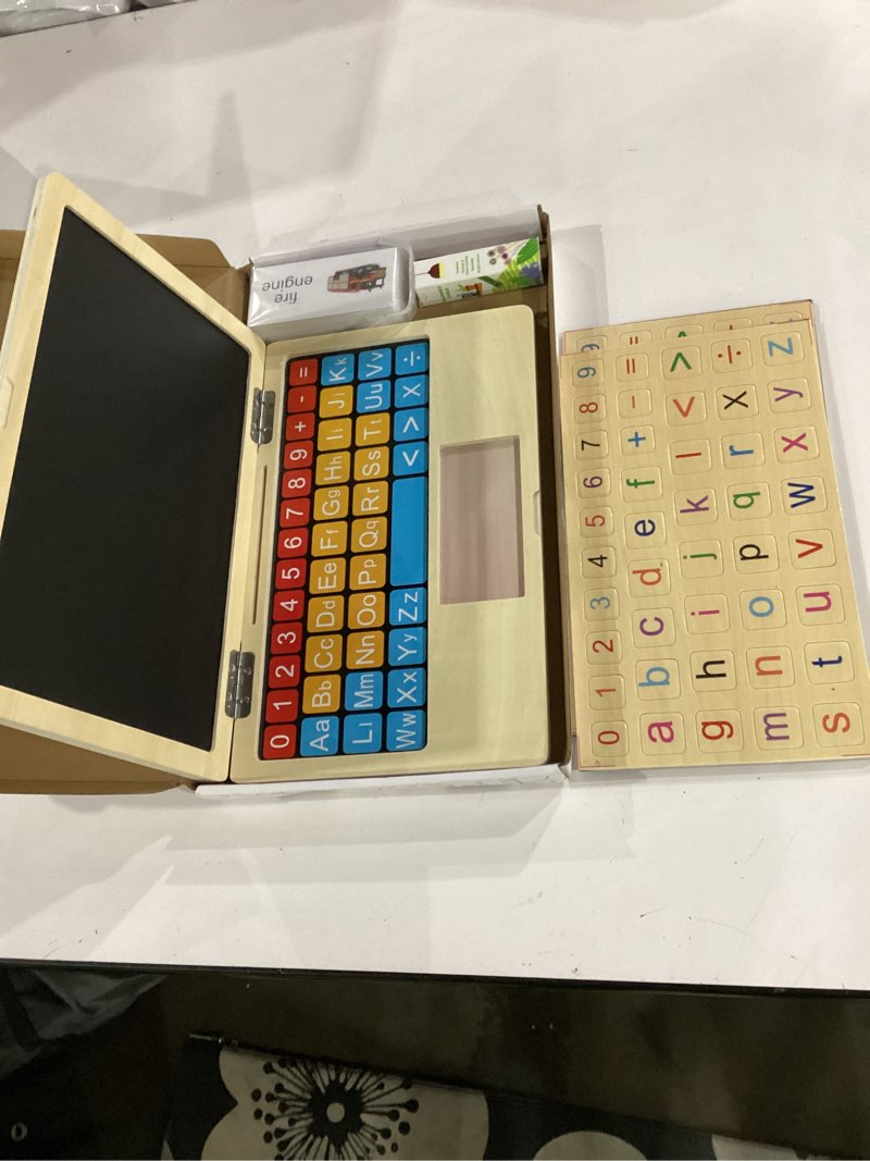 Condition photo showing Good Condition for montessori toys 11.8" laptop preschool learning activities 3 year old boy gift, pretend play toddlers birthday gift ,learning and educational toys for 3 4 5 6 7 8 year old kids