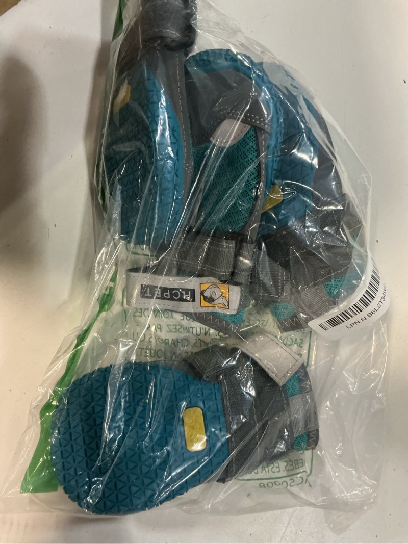 Condition photo showing Good Condition for hcpet dog shoes for large dogs, breathable dog booties for small medium dogs, anti-slip dog boots & paw protectors for hot pavement winter snow hiking with reflective straps blue size 6 blue #6 (width 2.36 inch) for 52-68 lbs