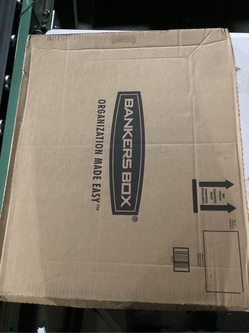 Condition photo showing New/Like New for Bankers Box 4-Pack Basic Duty File Storage Boxes with Lids, Letter/Legal, STOR/FILE, (0070308)