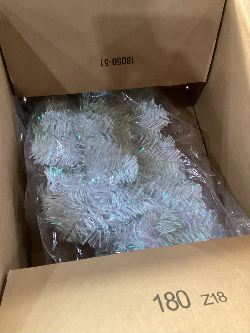 Condition photo showing New/Like New for Clever Creations Artificial Christmas Garland Decoration, 9 Feet Long Premium Holiday Décor for Christmas Trees and Mantels, White Pine