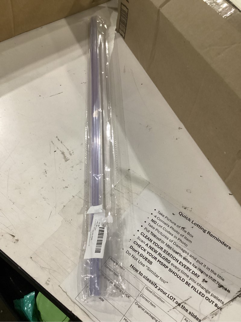 Condition photo showing Good Condition for frameless glass shower door sweep for 1/4" glass, bottom seal with drip rail, 27.5" long 1/4 inch