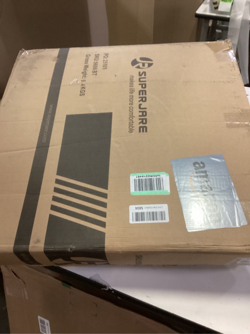 Condition photo showing New/Like New for SUPERJARE 0.4'' Thick 12 Pcs 48 Sq Ft Rubber Top Exercise Equipment Mats, High Density EVA Foam Mats with Rubber Top, Interlocking Gym Flooring for Home Gym, Protective Workout Mat, Black/Grey 12 Tiles (48 Sq Ft) Black/Grey