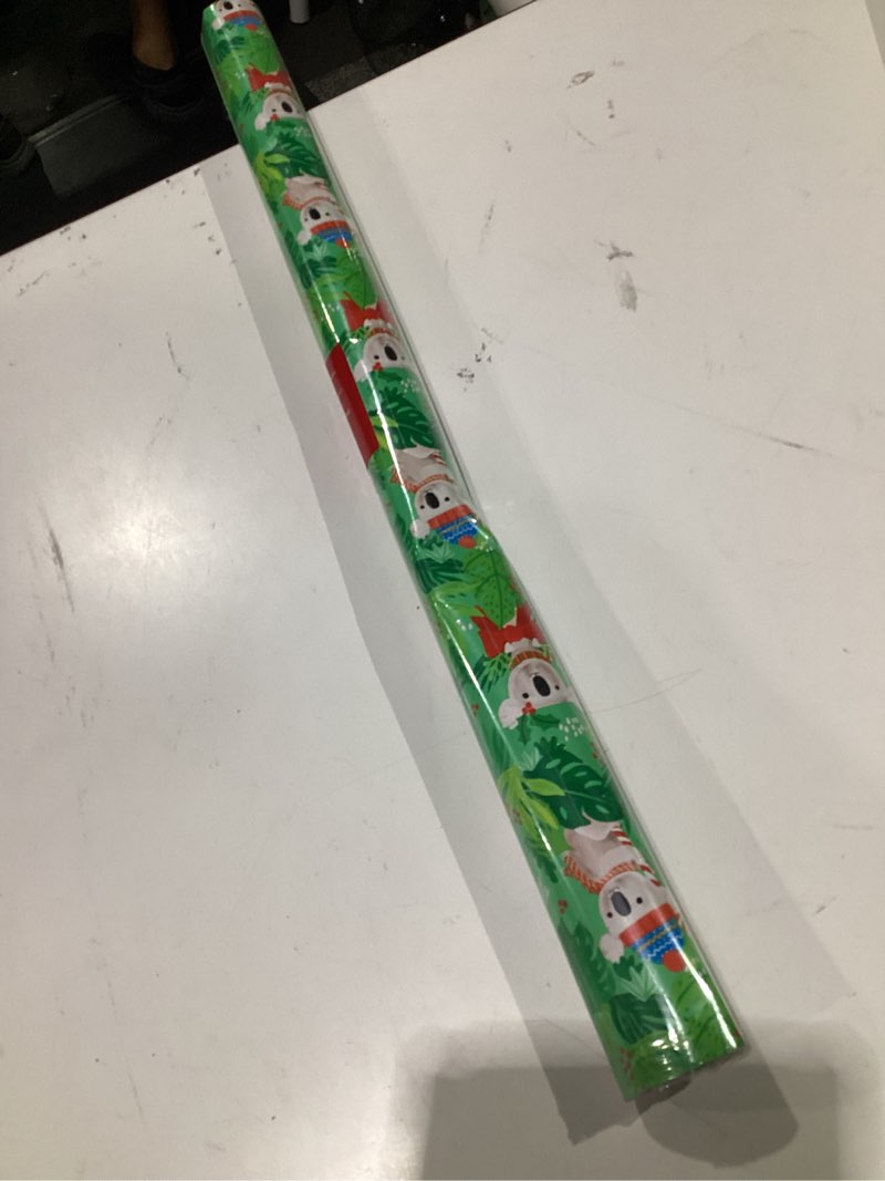 Condition photo showing As Is for koalas christmas roll wrap