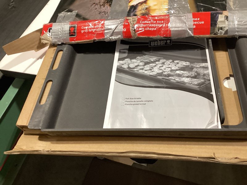 Condition photo showing Good Condition for weber rust-resistant outdoor griddle insert for searwood and large spirit series grills, full-size 22.7" x 17.3" x 1.2"