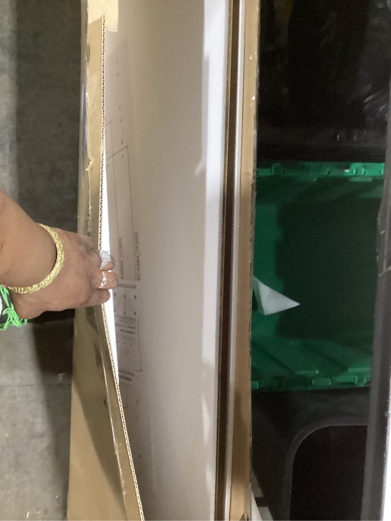 Condition photo showing New/Like New for GOYLSER Wall Mounted Folding Table for Office, Rustic Brown Fold Down Desk Laundry Folding Table Wall Mounted for Laundry Room/Home Kitchen, Length 47" Width 20.5" 47"x20.5" Rustic Brown