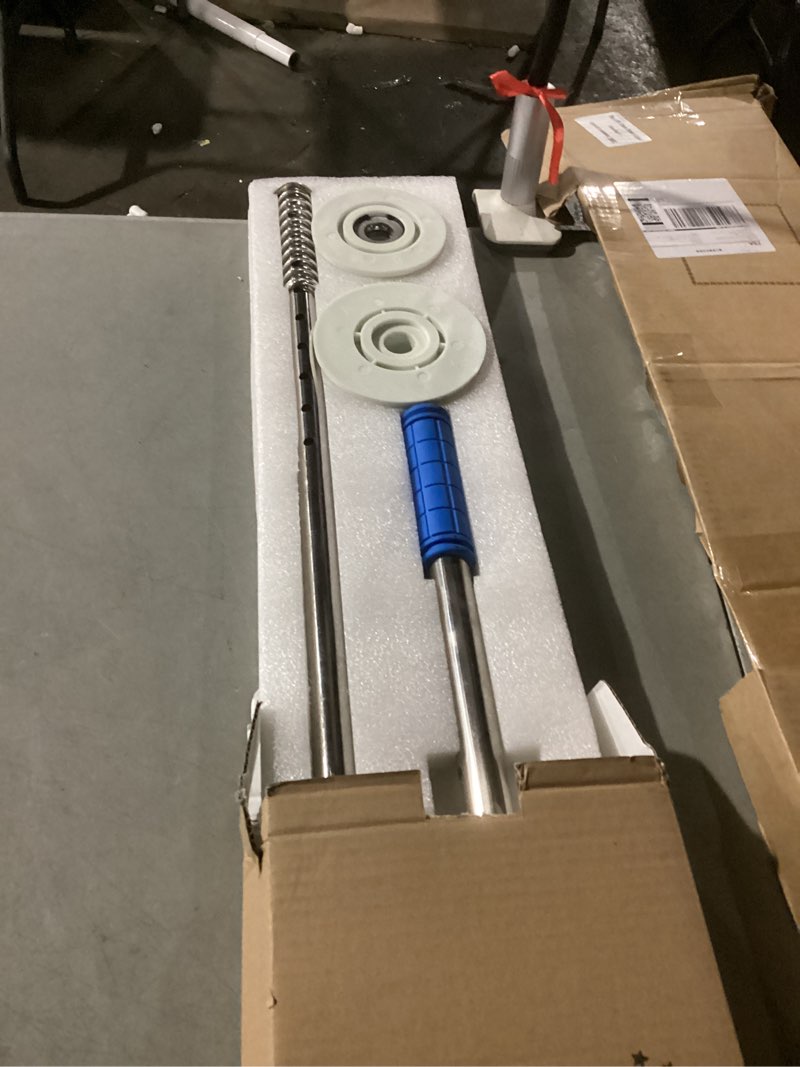 Condition photo showing As Is for long handle pallet stretch wrap dispenser, stretch film packing machine, stretch film dispenser pole holder, for film width 12-20 inch?rolls 1.5" to 3" diamater cores pallet wrap (48in)