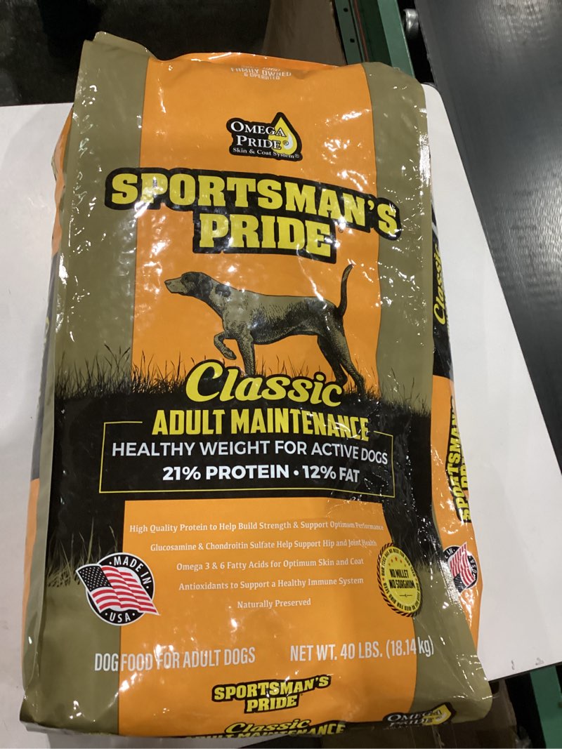 Sportsmans pride adult maintenance, 21% protein 12% fat