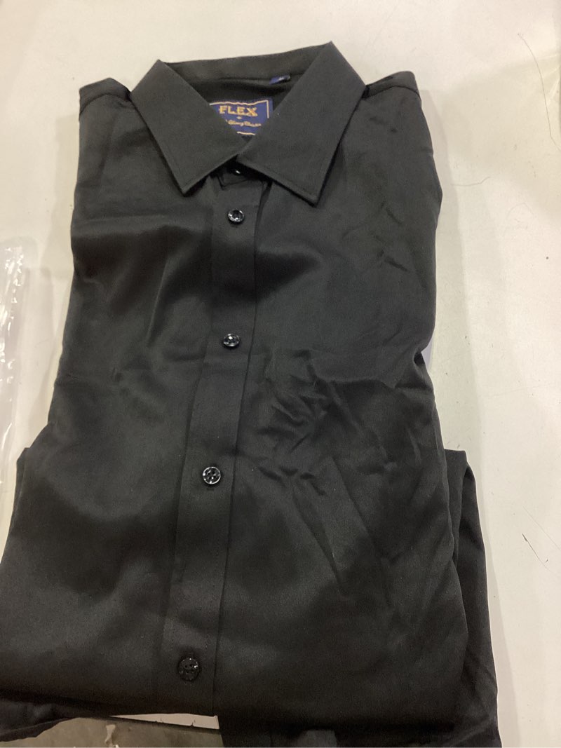 Condition photo showing Good Condition for J.VER Men's Dress Shirts Solid Long Sleeve Stretch Wrinkle-Free Formal Shirt Business Casual Button Down Shirts Black 3X-Large