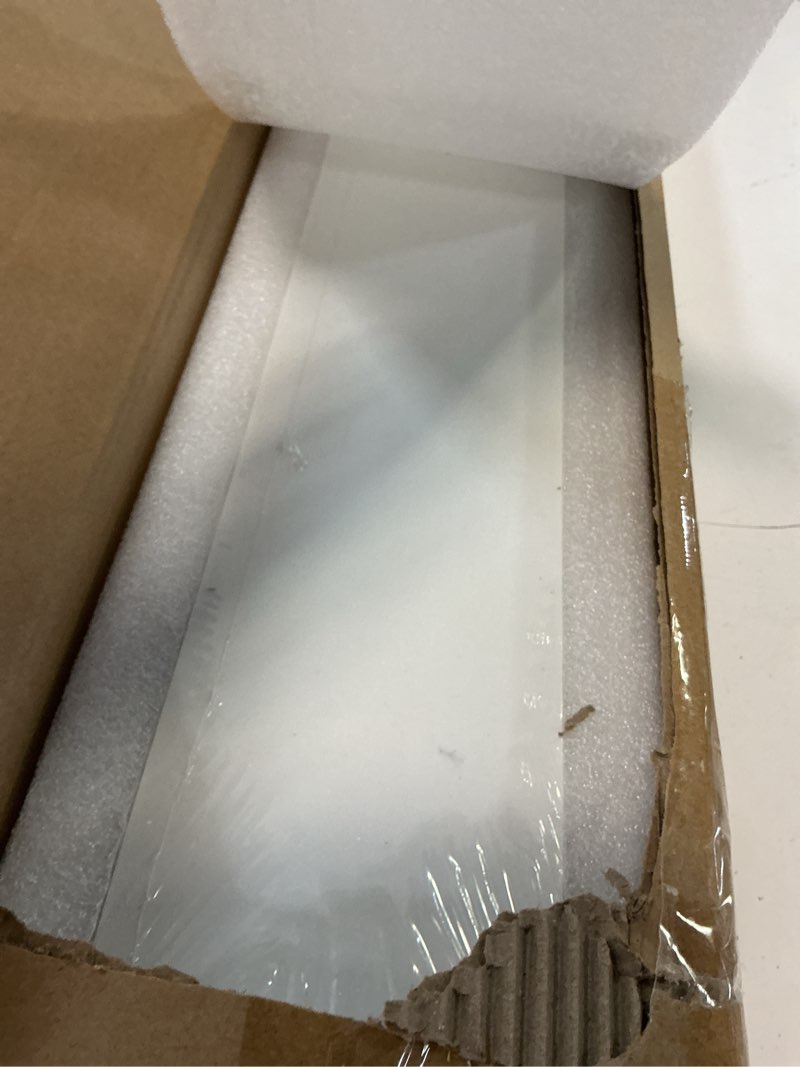 Condition photo showing Good Condition for 22" x 4" marble vanity sidesplash bathroom vanity backsplash engineered stone side splash for bathroom sink home decoration (pure white)