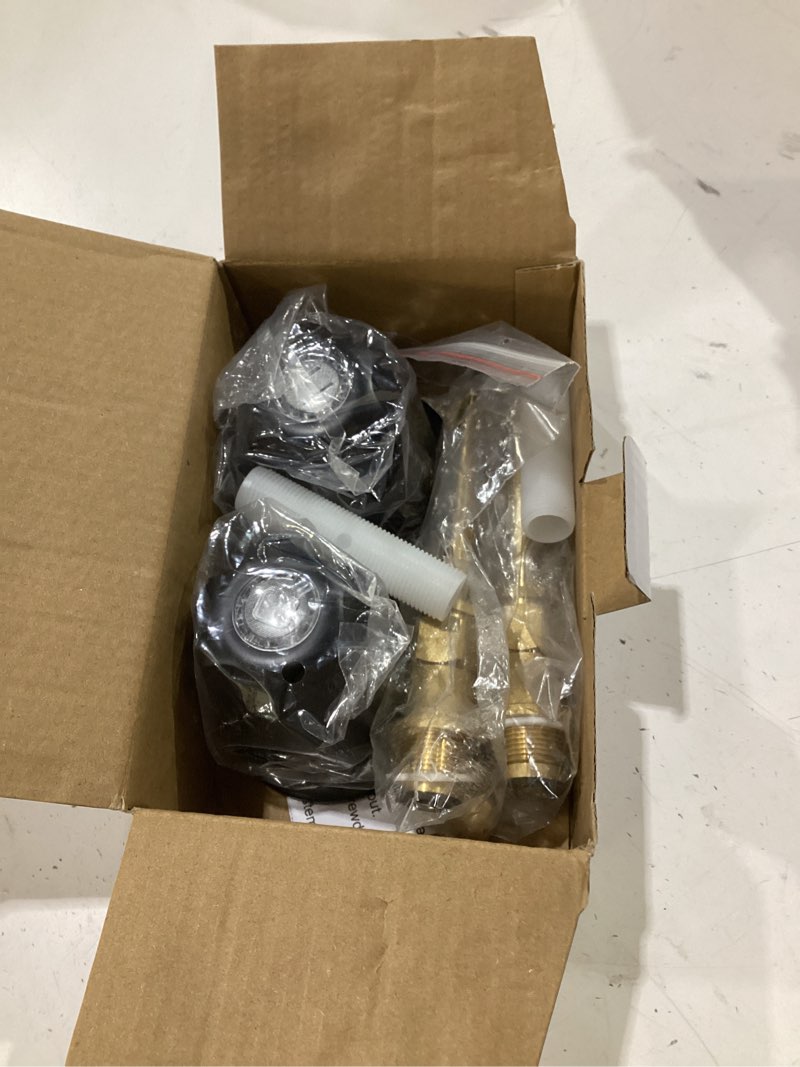 Condition photo showing New/Like New for 2 piece bathtub shower knob replacement kit, compatible with price pfister verve and windsor tub/shower faucet handle, rebuild trim kit with hot/cold shower knobs, brass stem (matte blcak)
