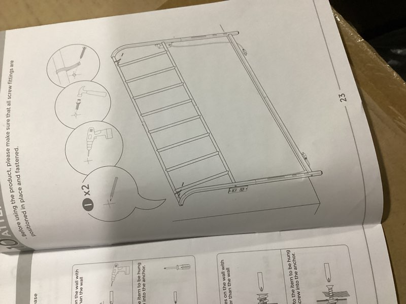 Condition photo showing As Is for modway mod-6152-blk sage twin metal headboard, black black twin