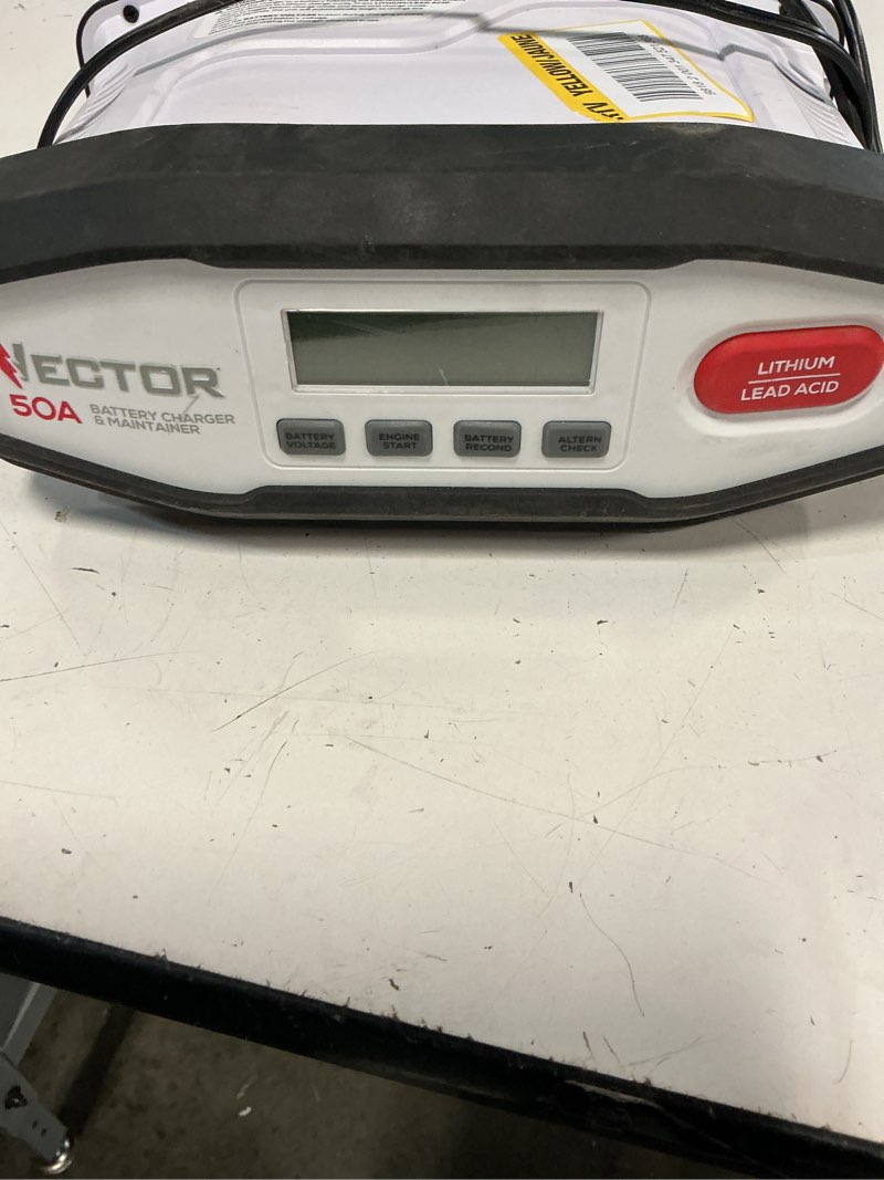 Condition photo showing As Is for vector 50a battery charger/maintainer